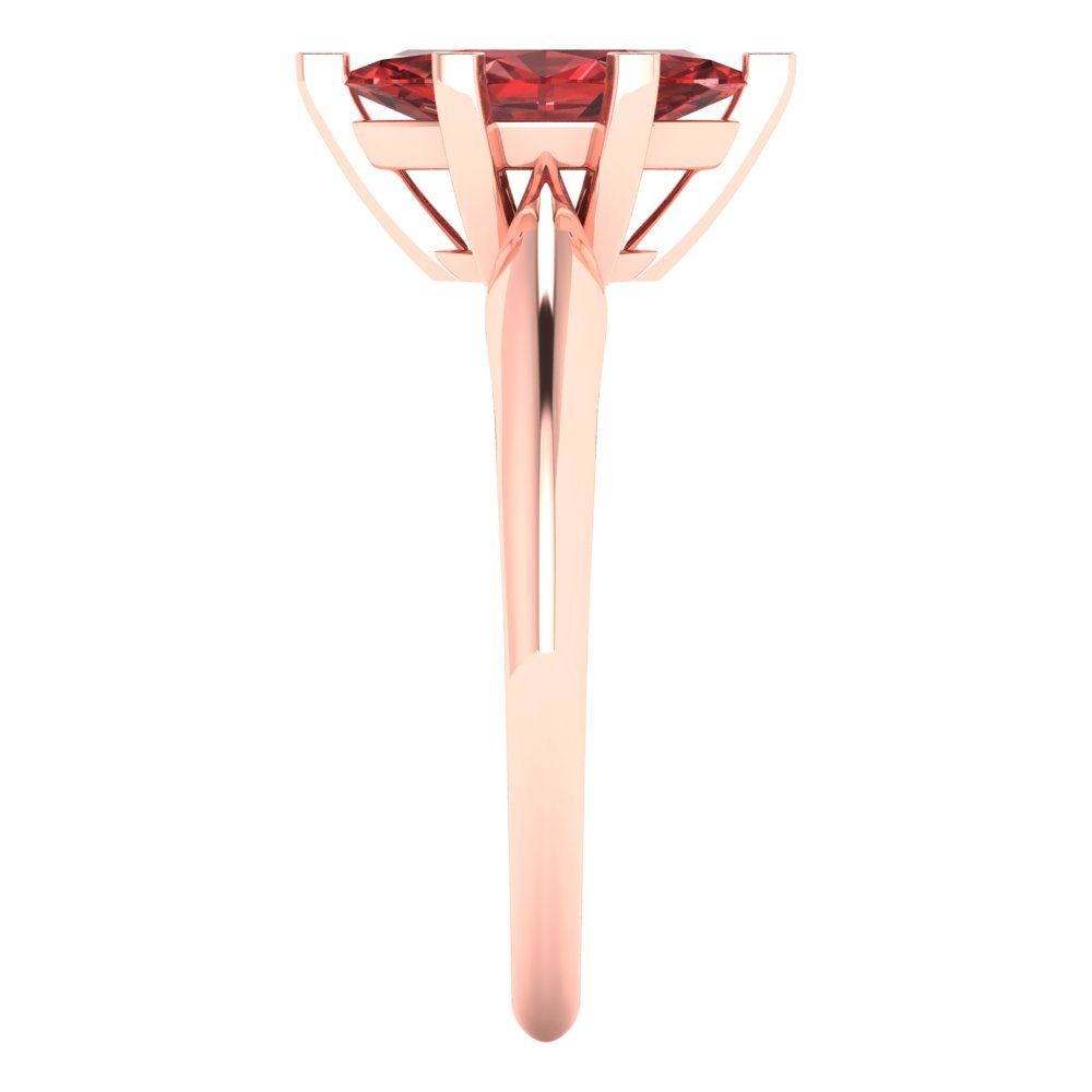 1 cttw Natural Garnet Solitaire  Engagement Ring - Solid Gold (Marquise Cut,10x5mm)