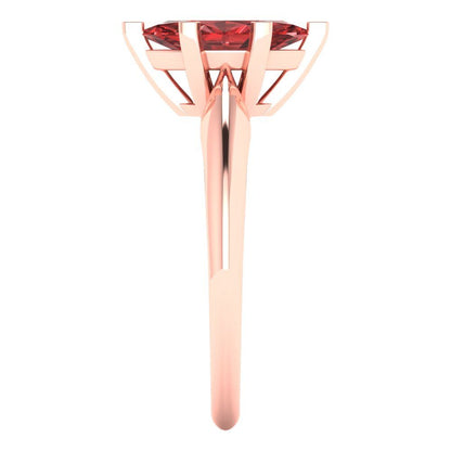 1 cttw Natural Garnet Solitaire  Engagement Ring - Solid Gold (Marquise Cut,10x5mm)
