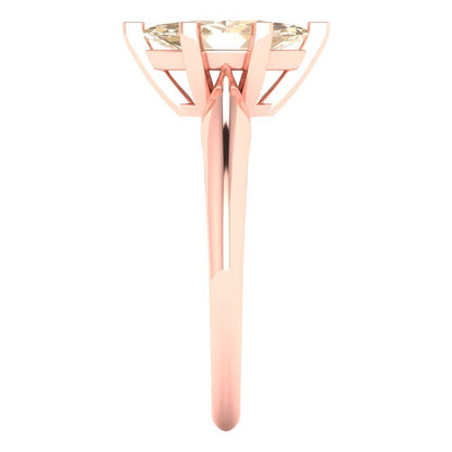 1 cttw Natural Morganite Solitaire  Engagement Ring - Solid Gold (Marquise Cut,10x5mm)