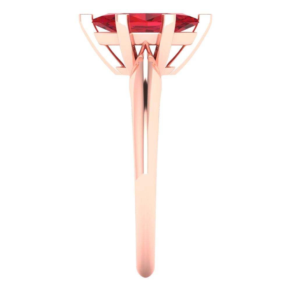 1 cttw Simulated Pink Tourmaline Solitaire  Engagement Ring - Solid Gold (Marquise Cut,10x5mm)