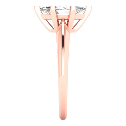 1 cttw Zirconia Simulated Diamond Solitaire  Engagement Ring - Solid Gold (VVS1, Marquise Cut,10x5mm)