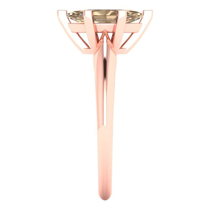 1 cttw Yellow Moissanite Solitaire  Engagement Ring - Solid Gold (Marquise Cut,10x5mm)