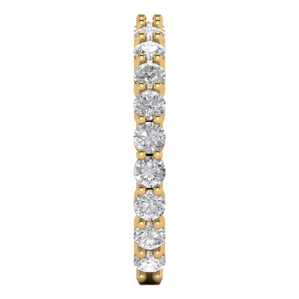 1.2 cttw Simulated Diamond Round Cut Yellow Gold Eternity Wedding Band