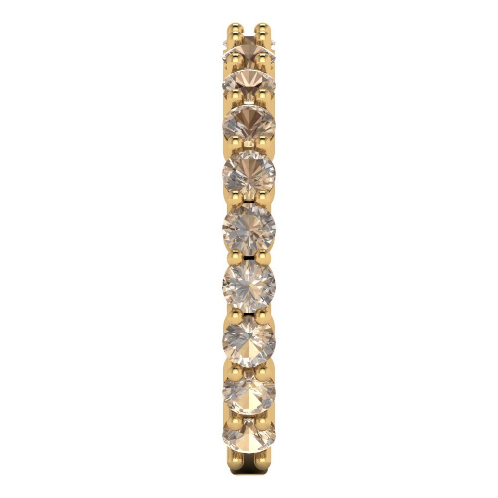 1.2 cttw Yellow Moissanite Round Cut Yellow Gold Eternity Wedding Band