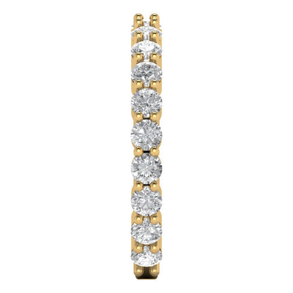1.2 cttw Moissanite Round Cut Yellow Gold Eternity Wedding Band