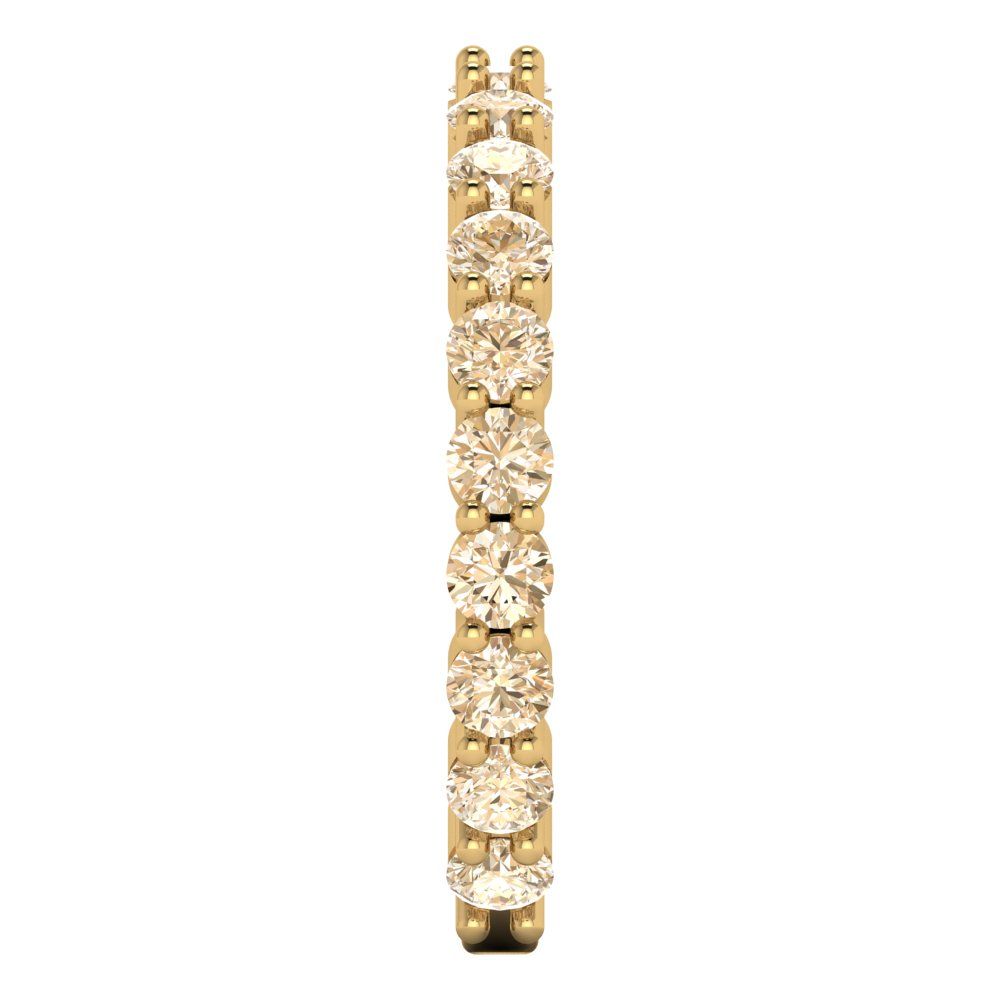 1.2 cttw Natural Morganite Round Cut Yellow Gold Eternity Wedding Band
