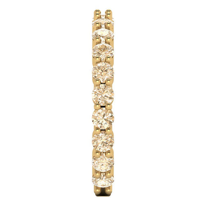 1.2 cttw Natural Morganite Round Cut Yellow Gold Eternity Wedding Band