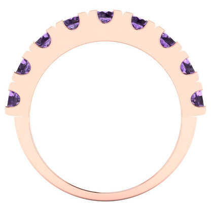 1.53 cttw Simulated Alexandrite Round Cut Rose Gold Eternity Wedding Band