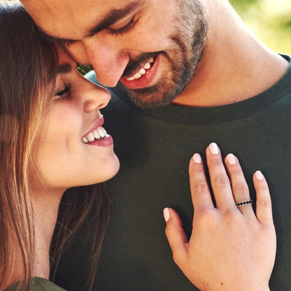 1.53 cttw Natural Onyx Round Cut Rose Gold Eternity Wedding Band