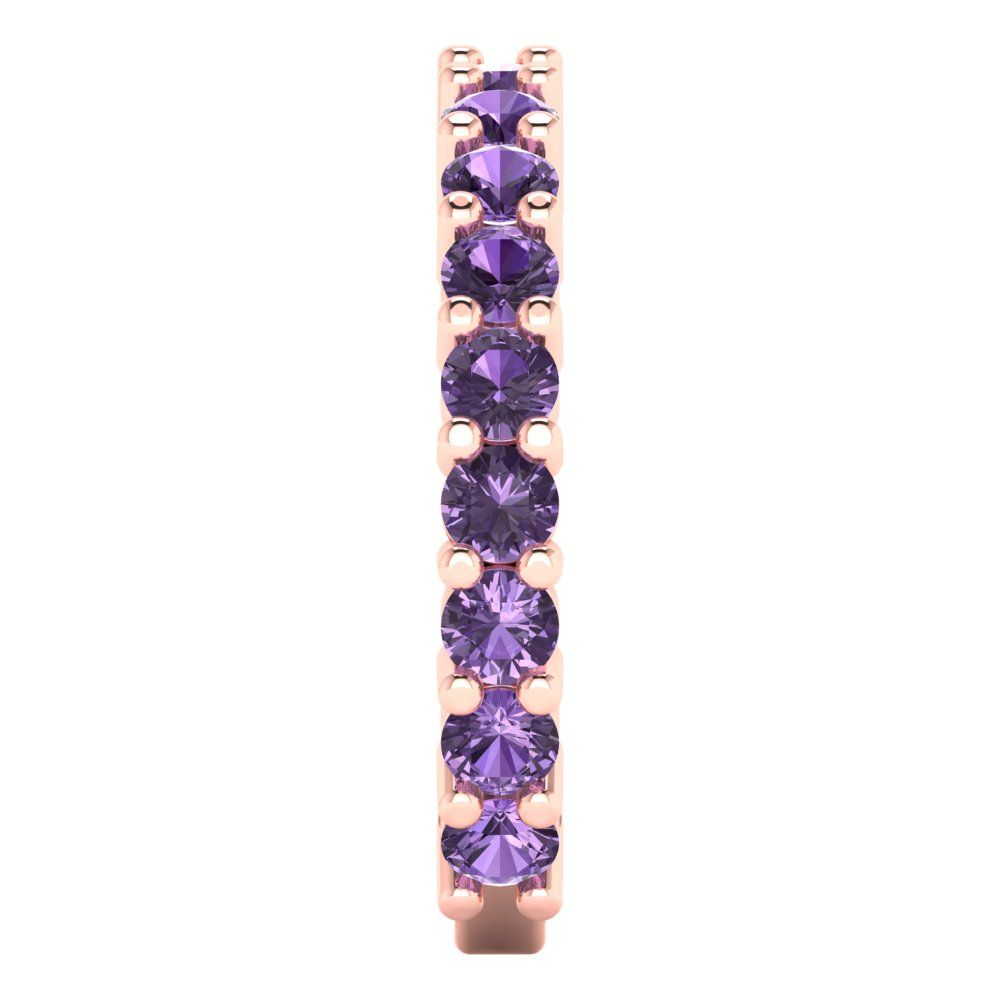 1.44 cttw Simulated Alexandrite Round Cut Rose Gold Eternity Wedding Band
