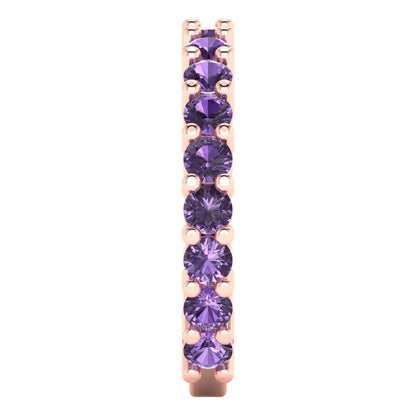 1.44 cttw Simulated Alexandrite Round Cut Rose Gold Eternity Wedding Band
