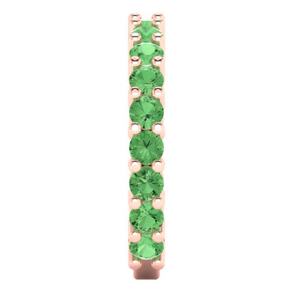 1.44 cttw Simulated Green Diamond Round Cut Rose Gold Eternity Wedding Band