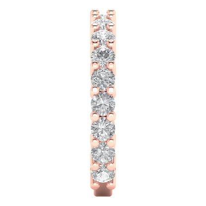1.44 cttw Moissanite Round Cut Rose Gold Eternity Wedding Band