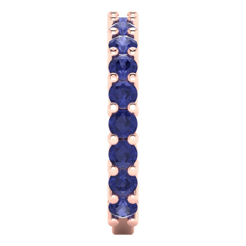 1.44 cttw Simulated Tanzanite Round Cut Rose Gold Eternity Wedding Band