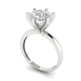 3 ct Brilliant Round Cut Natural Diamond Stone Clarity SI1-2 Color G-H White Gold Solitaire Ring