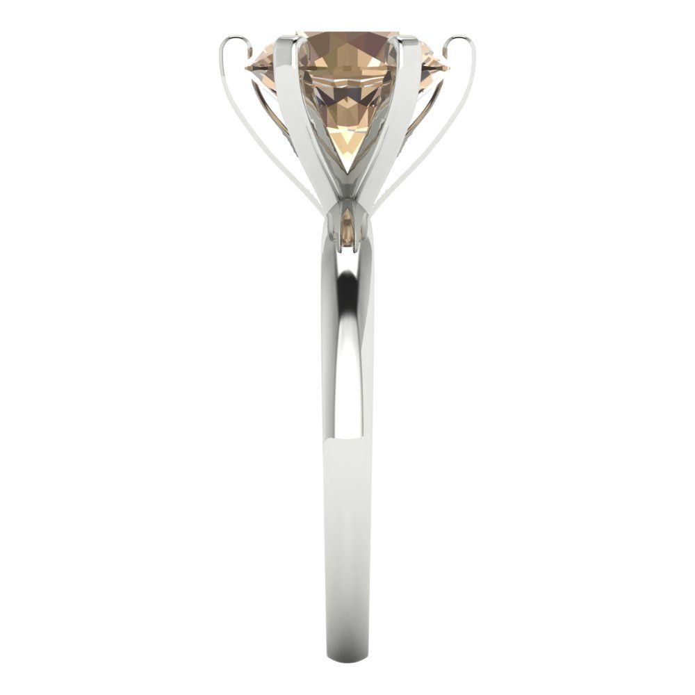 3 cttw Yellow Moissanite Solitaire  Engagement Ring - Solid Gold (Round Cut,9mm)