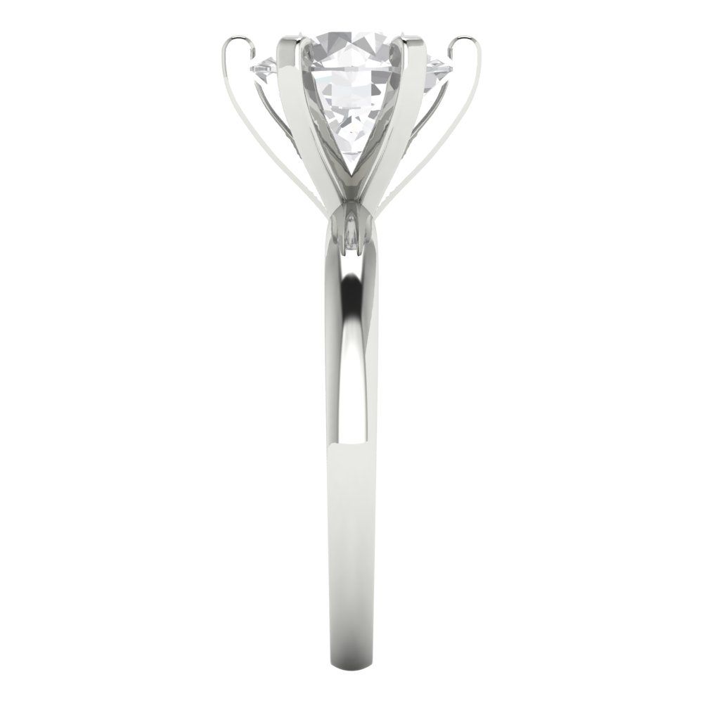 3 cttw Zirconia Simulated Diamond Solitaire  Engagement Ring - Solid Gold (VVS1, Round Cut,9mm)