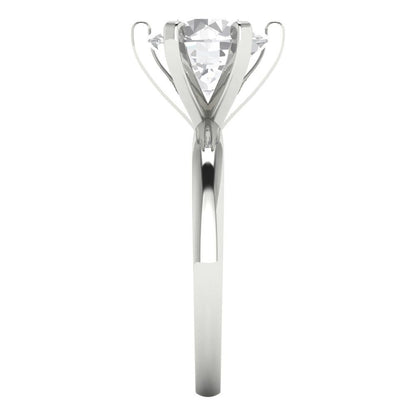 3 cttw Zirconia Simulated Diamond Solitaire  Engagement Ring - Solid Gold (VVS1, Round Cut,9mm)