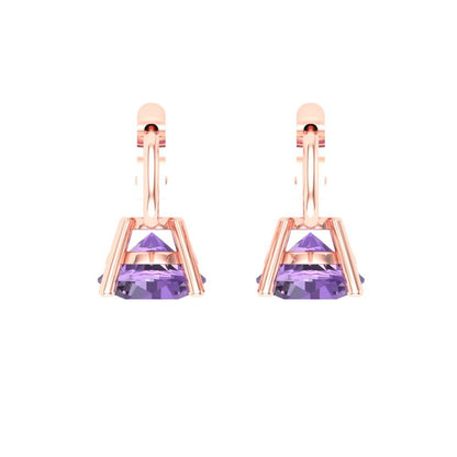 2cttw Alexandrite Gold-Plated 925 Silver Lever Back Drop Dangle Earrings