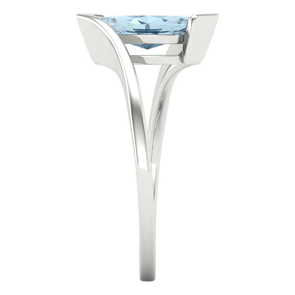 1 cttw Natural Swiss Blue Topaz Solitaire  Engagement Ring - Solid Gold (Marquise Cut,10x8mm )