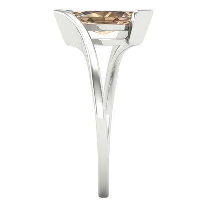 1 cttw Yellow Moissanite Solitaire  Engagement Ring - Solid Gold (Marquise Cut,10x8mm )