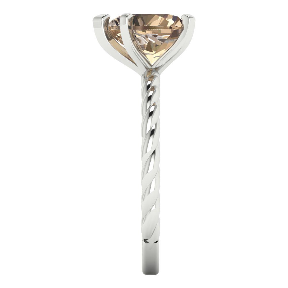 2 cttw Yellow Moissanite Solitaire  Engagement Ring - Solid Gold (Heart Cut,8mm)