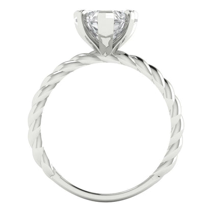 2 cttw Certified Moissanite Solitaire  Engagement Ring - Solid Gold (VVS1, D-F,Heart Cut,8mm)