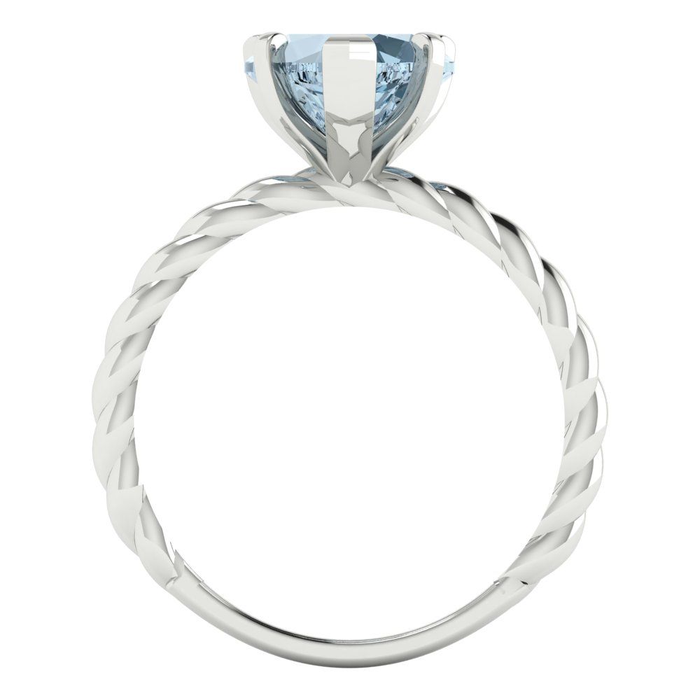 2 cttw Natural Sky Blue Topaz Solitaire  Engagement Ring - Solid Gold (Heart Cut,8mm)