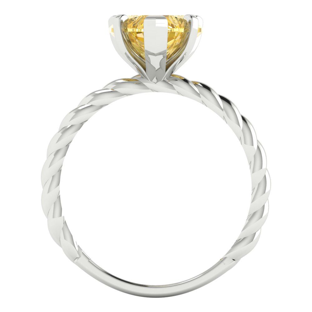 2 cttw Natural Citrine Solitaire  Engagement Ring - Solid Gold (Heart Cut,8mm)