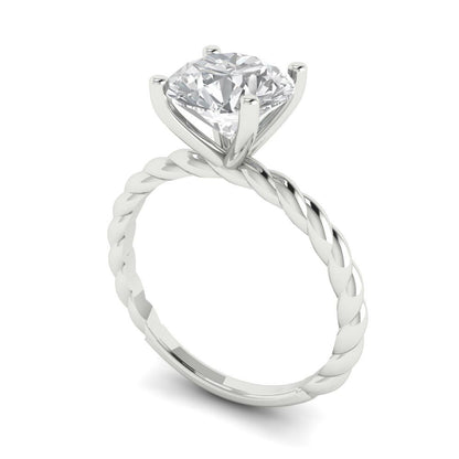 2 cttw Zirconia Simulated Diamond Solitaire  Engagement Ring - Solid Gold (VVS1, Round Cut,8.0mm)