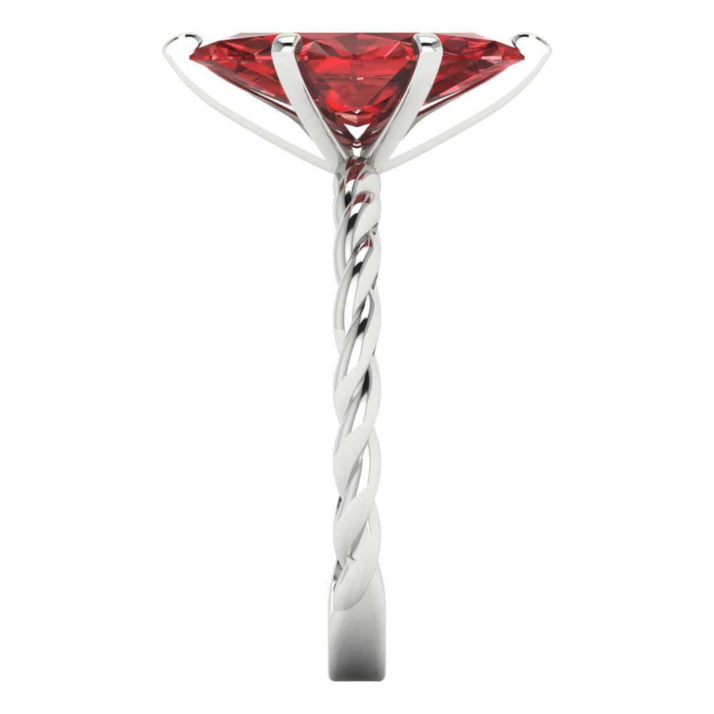 2 cttw Natural Garnet Solitaire  Engagement Ring - Solid Gold (Marquise Cut,12x6mm )