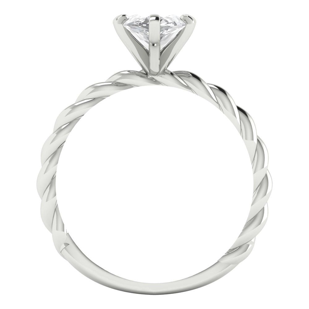 2 ct Brilliant Marquise Cut Natural Diamond Stone Clarity VS1-2 Color G-H White Gold Solitaire Ring
