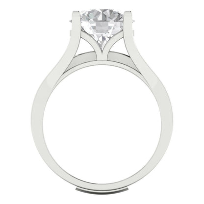 3.39 cttw Round Cut Zirconia Simulated Diamond Bridal Set - Solid White Gold Engagement Ring & Wedding Band