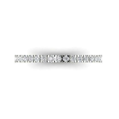 0.285 cttw White Sapphire Round Cut White Gold Eternity Wedding Band