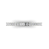 0.57 ct Brilliant Round Cut Natural Diamond Stone Clarity SI1-2 Color I-J White Gold Stackable Band