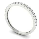 0.57 ct Brilliant Round Cut Natural Diamond Stone Clarity SI1-2 Color G-H White Gold Stackable Band