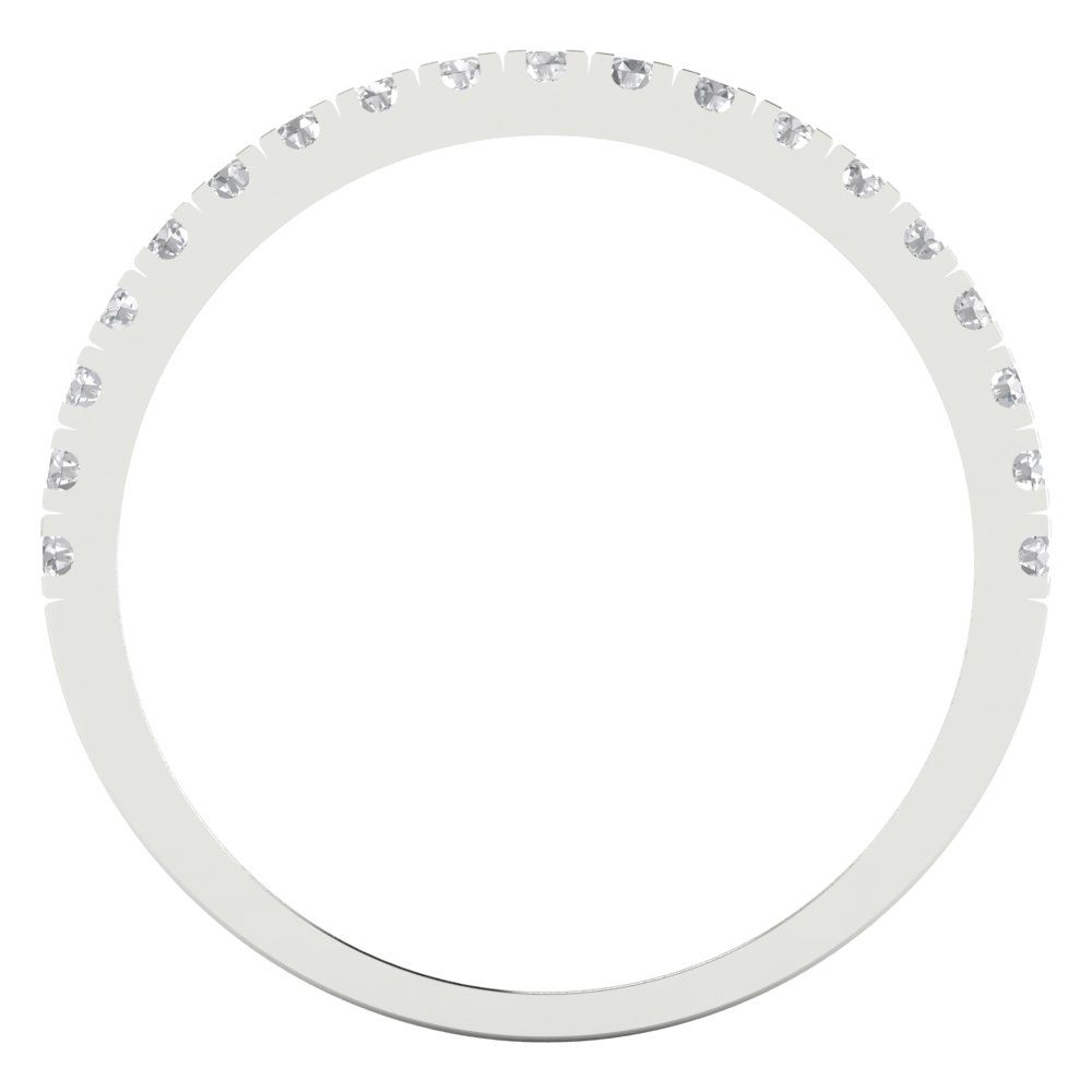 0.285 cttw White Sapphire Round Cut White Gold Eternity Wedding Band