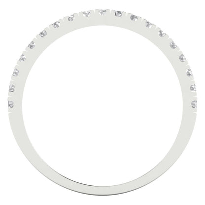 0.285 cttw Moissanite Round Cut White Gold Eternity Wedding Band