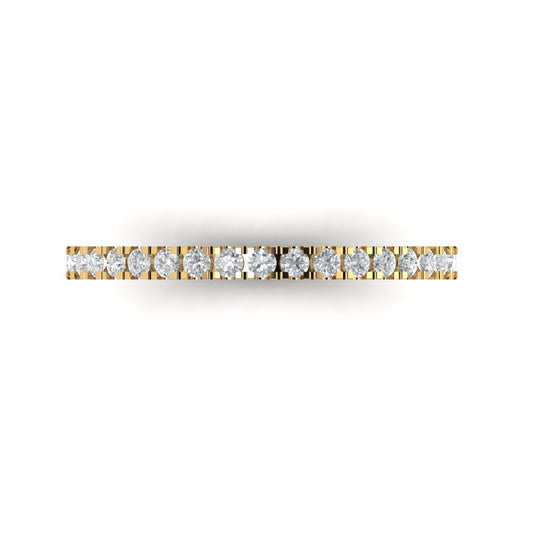 0.285 cttw Moissanite Round Cut Yellow Gold Eternity Wedding Band