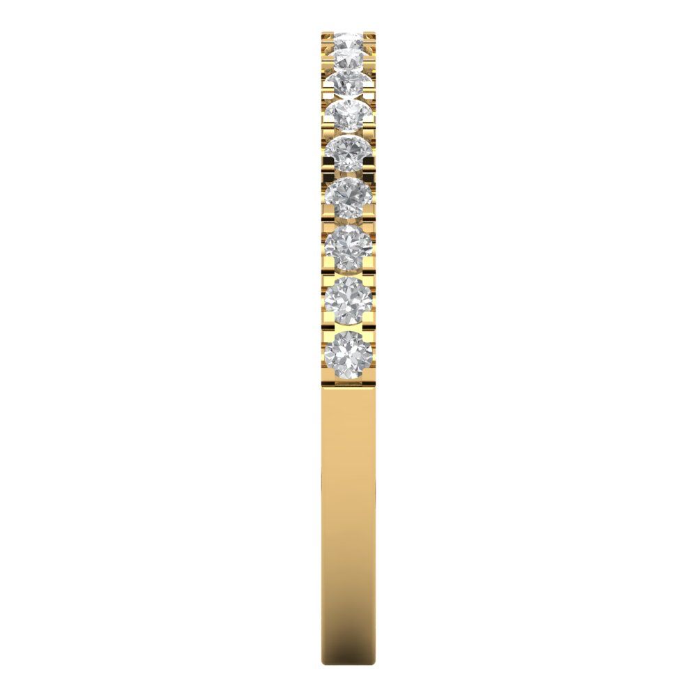 0.285 cttw Moissanite Round Cut Yellow Gold Eternity Wedding Band