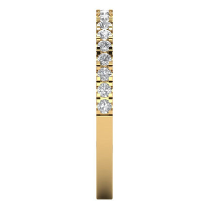 0.285 cttw Moissanite Round Cut Yellow Gold Eternity Wedding Band