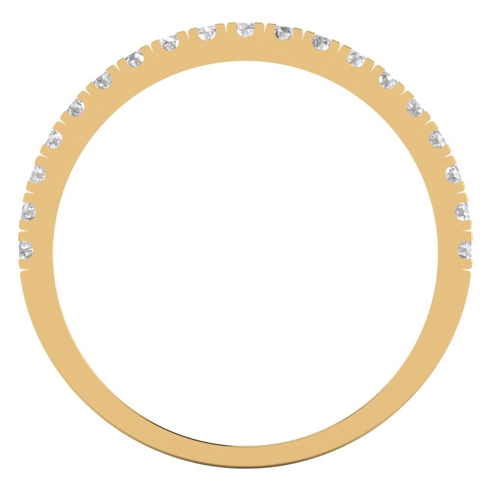 0.285 cttw Moissanite Round Cut Yellow Gold Eternity Wedding Band
