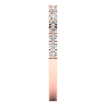 0.285 cttw Simulated Diamond Round Cut Rose Gold Eternity Wedding Band