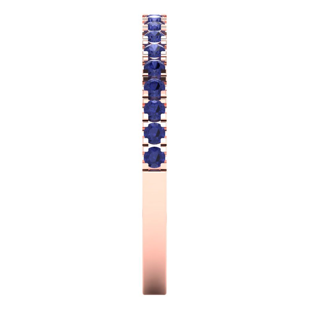 0.285 cttw Simulated Tanzanite Round Cut Rose Gold Eternity Wedding Band