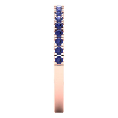 0.285 cttw Simulated Tanzanite Round Cut Rose Gold Eternity Wedding Band