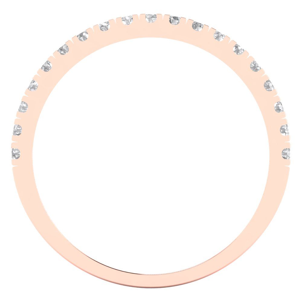 0.285 cttw Moissanite Round Cut Rose Gold Eternity Wedding Band