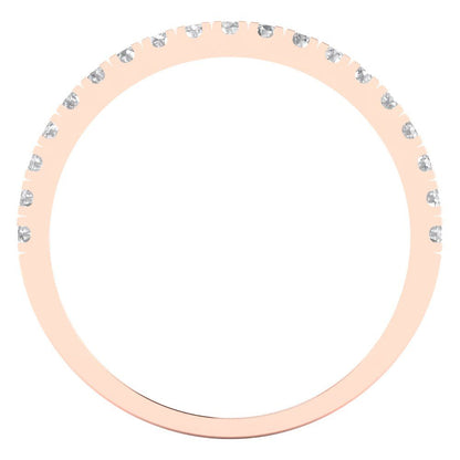 0.285 cttw Moissanite Round Cut Rose Gold Eternity Wedding Band