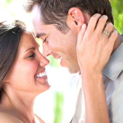 2 cttw Yellow Moissanite Three-Stone Engagement Ring - Solid Gold (Marquise Cut,11x5.5mm)