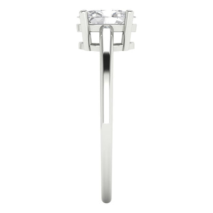 1 cttw Certified Moissanite Solitaire  Engagement Ring - Solid Gold (VVS1, D-F,Oval Cut,7x5mm)