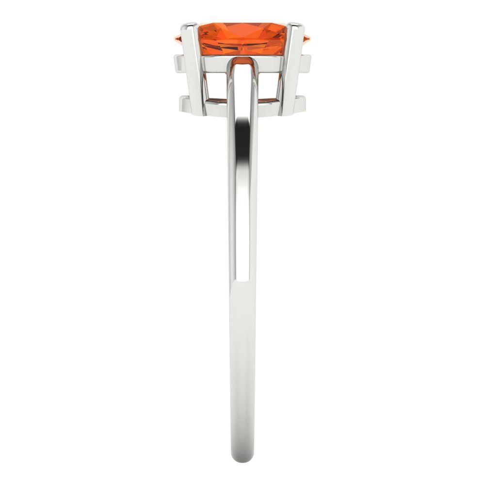 1 cttw Zirconia Simulated Red Diamond Solitaire  Engagement Ring - Solid Gold (VVS1, Oval Cut,7x5mm)